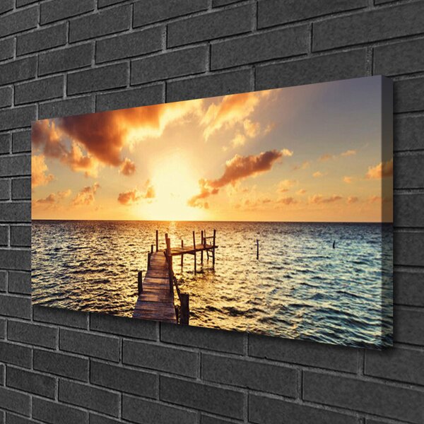Obraz Canvas Most more západ výhľad 125x50 cm