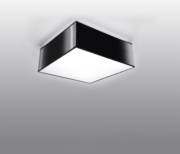 Stropné svietidlo Horus, 1x čierne plastové tienidlo, (biely plast), (25 cm)