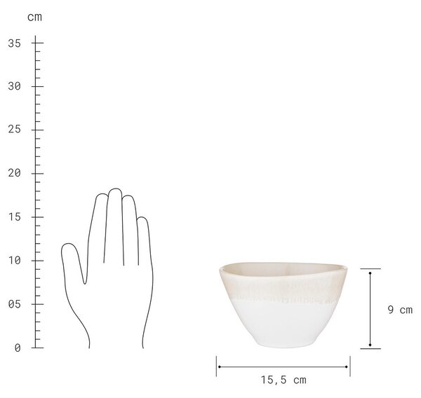 ATLANTIS Miska 640 ml - béžová
