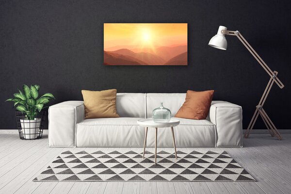 Obraz Canvas Slnko hory príroda 100x50 cm