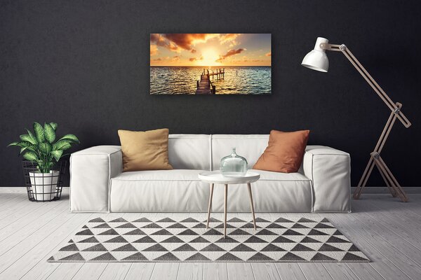 Obraz Canvas Most more západ výhľad 125x50 cm