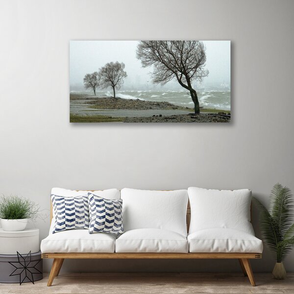 Obraz Canvas More búrka vlny 100x50 cm