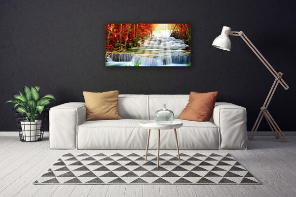 Obraz Canvas Vodopád príroda les 100x50 cm
