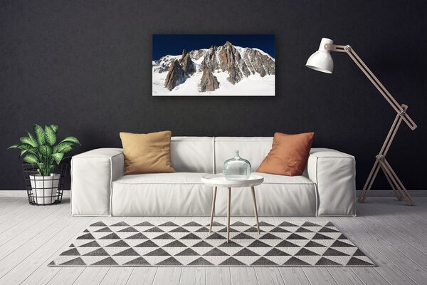 Obraz Canvas Zsněžené horské vrcholy 100x50 cm