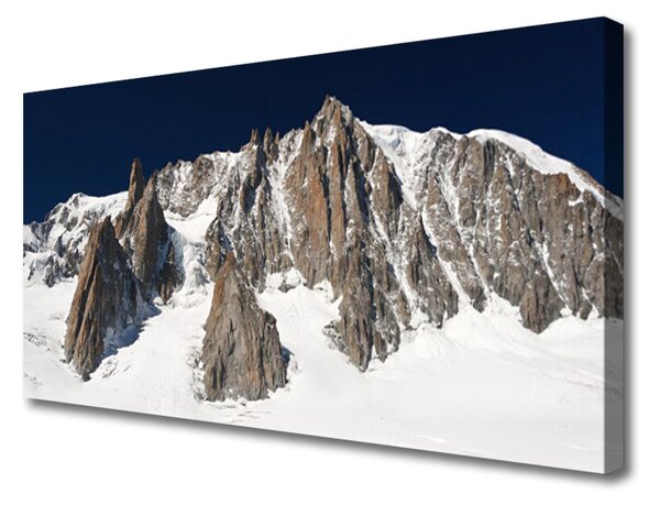 Obraz Canvas Zsněžené horské vrcholy 125x50 cm