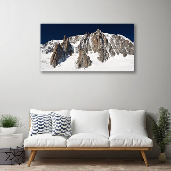 Obraz Canvas Zsněžené horské vrcholy 100x50 cm