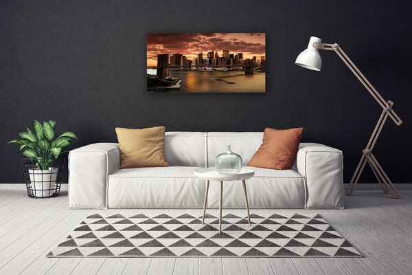 Obraz Canvas Mesto brooklynský most 100x50 cm
