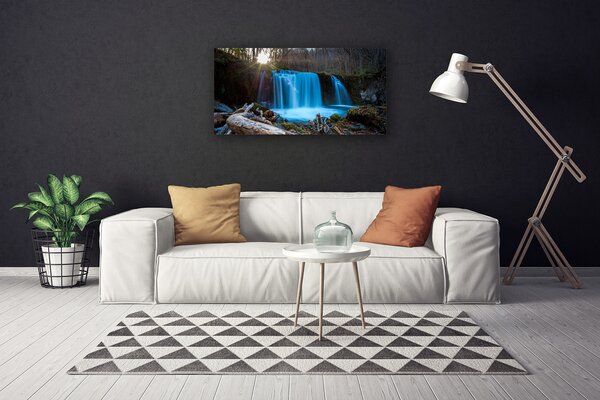 Obraz Canvas Slnko vodopád príroda 100x50 cm