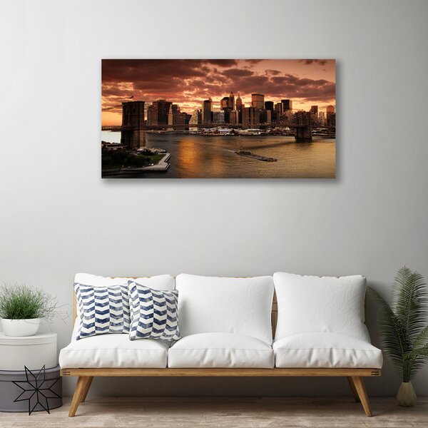 Obraz Canvas Mesto brooklynský most 100x50 cm