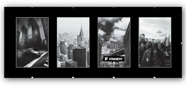 FANDY Rám clip plexi gallery 4x10x15 čierny