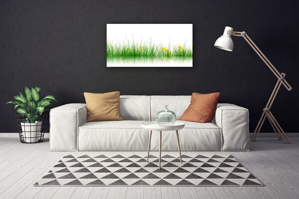 Obraz Canvas Príroda tráva kvety 100x50 cm