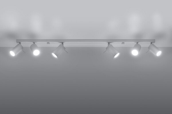 Sollux SL.0333 - Bodové svietidlo RING 6L 6xGU10/10W/230V biela
