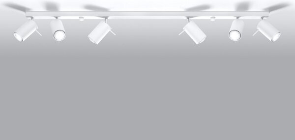 Sollux SL.0333 - Bodové svietidlo RING 6L 6xGU10/10W/230V biela