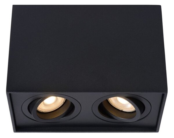 Lucide 22953/02/30 stropné bodové svietidlo Tube 2x50W | GU10 - čierna, nastaviteľné, stmievateľné