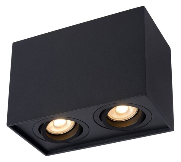 Lucide 22953/02/30 stropné bodové svietidlo Tube 2x50W | GU10 - čierna, nastaviteľné, stmievateľné