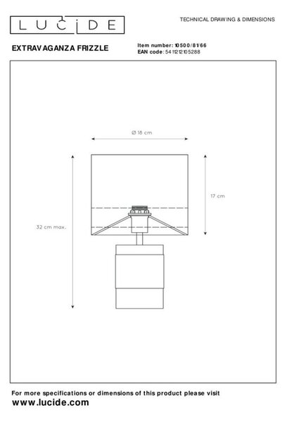 Lucide 10500/81/66 stolná lampička Extravaganza Frizzle 1x40W | E14 - ružová, kov, vypínač na kábli