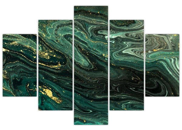 Obraz - Zelený mramor (150x105 cm)