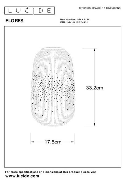 Lucide L135411831 stolná lampička FLORES E14