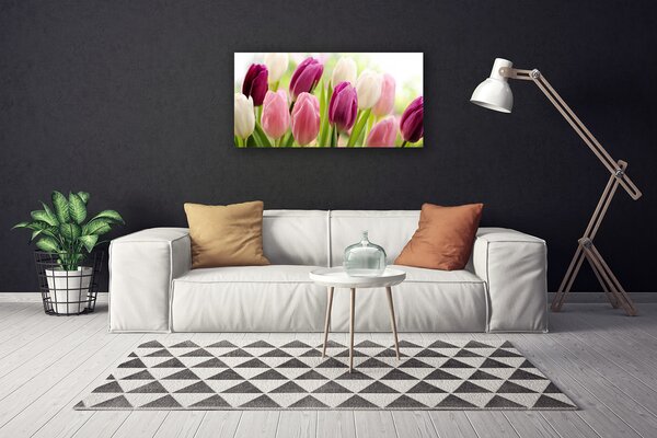 Obraz Canvas Tulipány kvety príroda lúka 100x50 cm