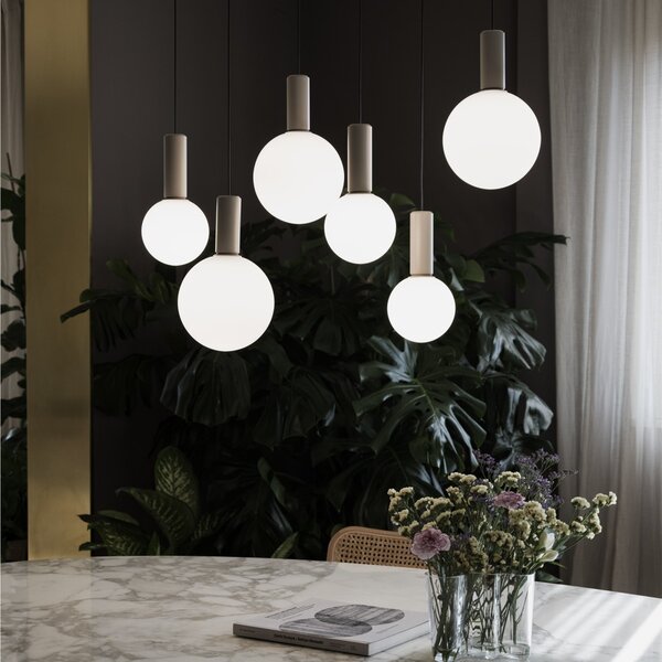 Ideal lux 349206 LED závesné stropné svietidlo ODEON | 8W integrovaný LED zdroj | 680lm | 3000K | na lanku | biela