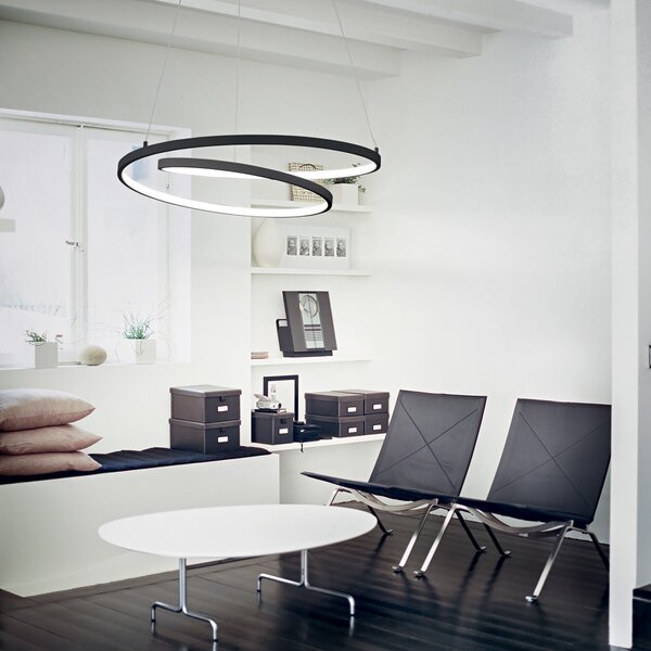 Ideal lux 352435 LED závesné stropné svietidlo OZ | 38W integrovaný LED zdroj | 2300lm | 3000K | na lanku | sťahovacie | biela