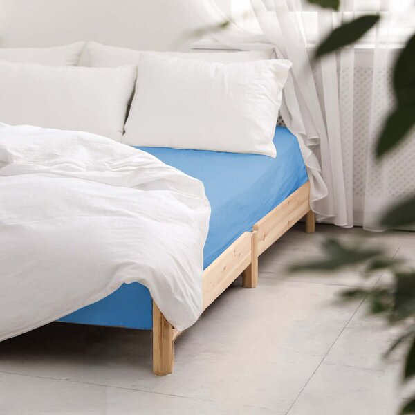SATÉNOVÉ PRESTIERADLO 009 200X220 CM MODRÉ