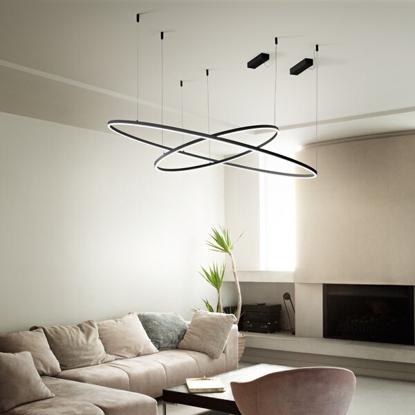 Ideal lux 370446 LED závesné stropné svietidlo ORACLE | 37W integrovaný LED zdroj | 2130lm | 3000K | sťahovacie | na lanku | bronz