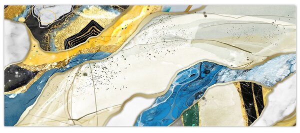 Obraz - Farebný mramor (120x50 cm)