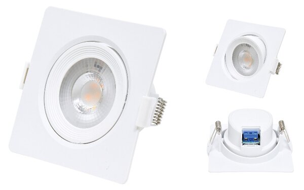 LED štvorcové zapustené svietidlo výklopné 5W, denná biela (LED-DLS-5W/4100)