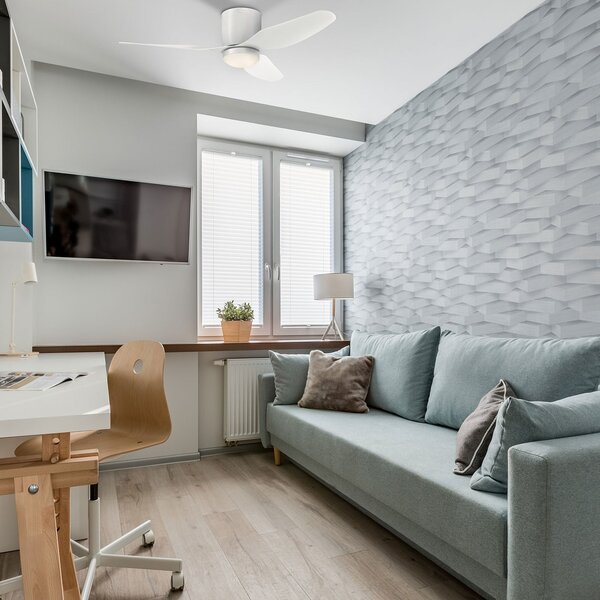LED stropný ventilátor Carla, tichý, 117 cm, biely – Westinghouse Westinghouse, Carla, stmievateľné, Biela, Obývacia izba, Plast, Moderný