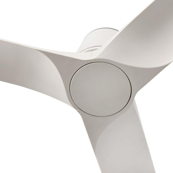 Stropný ventilátor Hey S, biely, s jednosmerným motorom, tichý, Ø 90 cm – Faro FARO BARCELONA, Hey S, Biela, Obývacia izba, Plast, Moderný