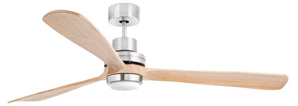 Stropný ventilátor Lantau-G s LED osvetlením, Ø 168 cm, borovica FARO BARCELONA, Lantau-G, Drevo, Obývacia izba, Drevo, Moderný