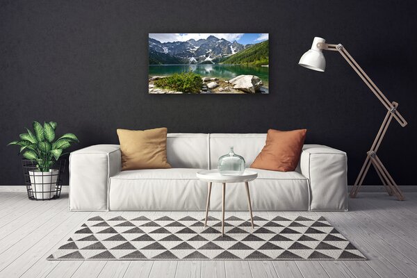 Obraz Canvas Jazero hory príroda 100x50 cm