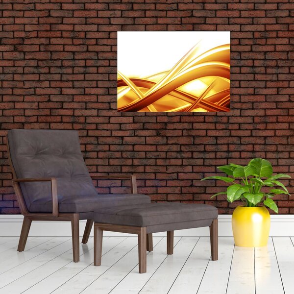 Obraz - Žltá abstrakcia (70x50 cm)