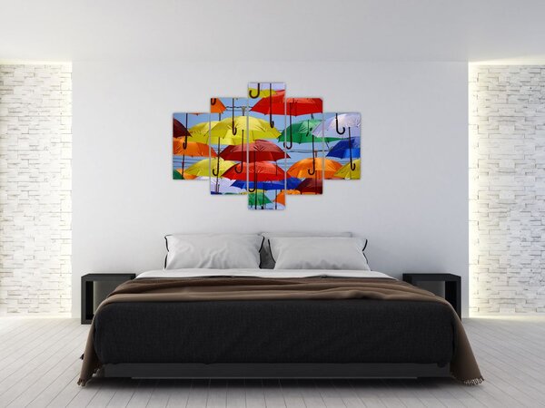 Obraz farebných dáždnikov (150x105 cm)