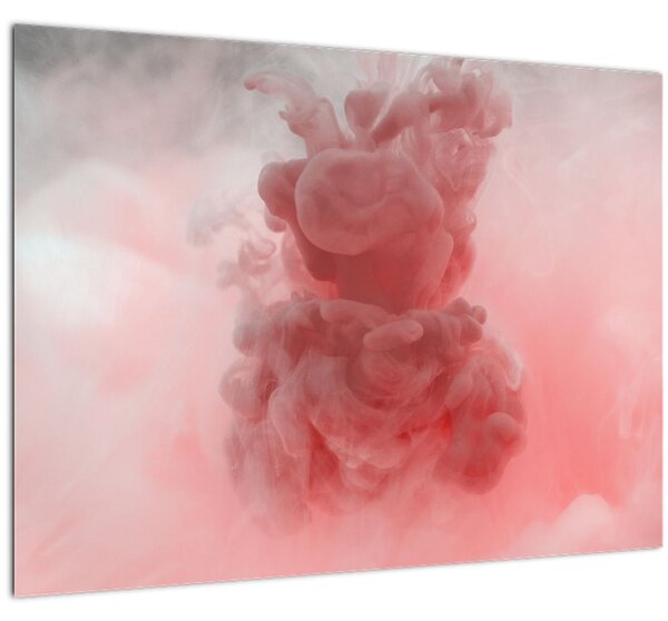 Obraz červeného dymu (70x50 cm)