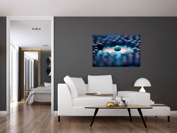 Obraz - Modré guličky (90x60 cm)