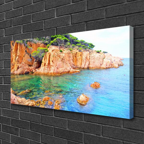 Obraz Canvas Skaly more príroda 100x50 cm