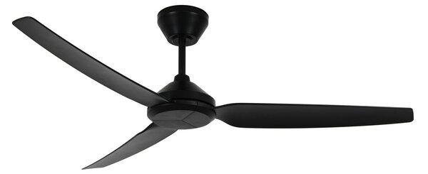 Stropný ventilátor Polis, čierny, Ø 137 cm, tichý – Beacon Beacon Lighting, Polis, Čierna, Obývacia izba, Plast, Moderný