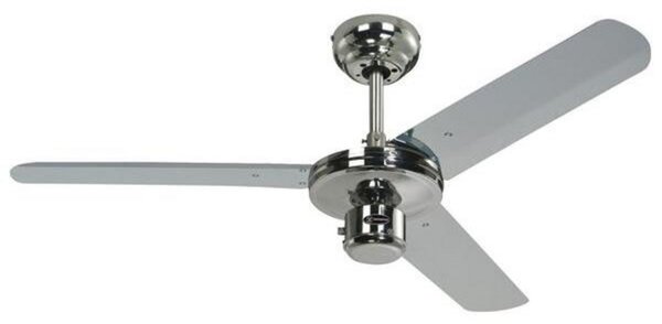 Stropný ventilátor Industrial, chróm, tichý, 122 cm – Westinghouse Westinghouse, Industrial, Sivá, Kov, Moderný