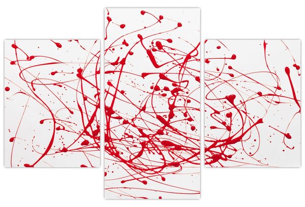 Obraz technikou Drippingu (90x60 cm)