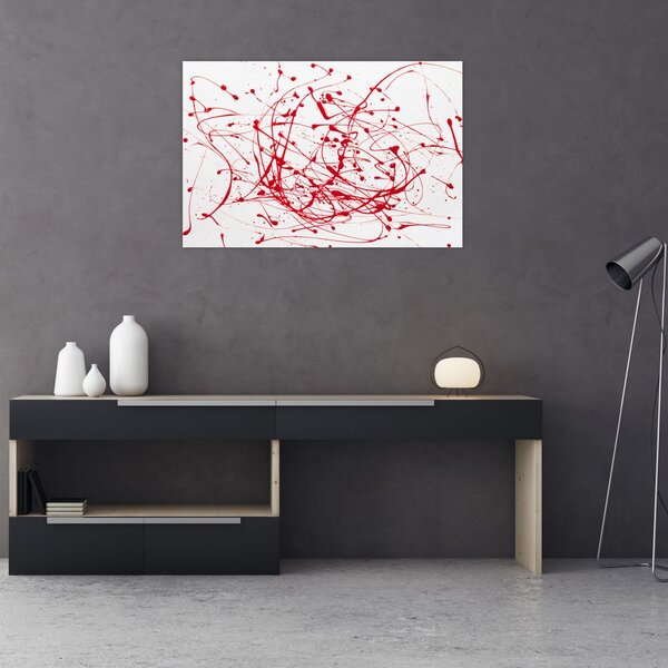 Obraz technikou Drippingu (90x60 cm)