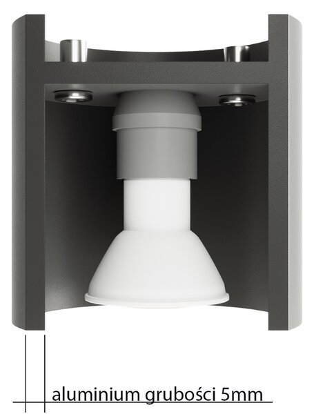 Stropné svietidlo Inez, 1x sivé kovové tienidlo