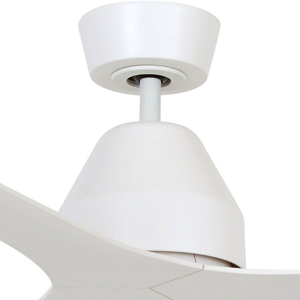 Stropný ventilátor Whitehaven, biely, DC, Ø 142 cm – Beacon Beacon Lighting, Whitehaven, Biela, Obývacia izba, Plast, Moderný