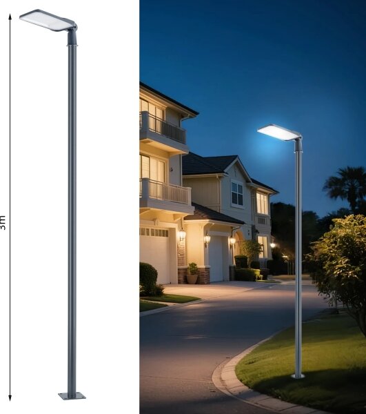 Brilagi-LED vonkajšie svietidlo so stĺpom a 3 m káblom URBANLIGHT LED/200W/230V antracit IP65