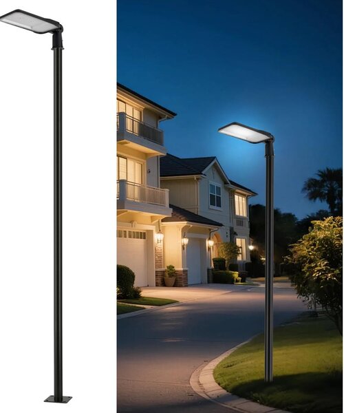 Brilagi-LED Vonkajšie svietidlo so stĺpom a káblom 3 m URBANLIGHT LED/200W/230V čierna IP65