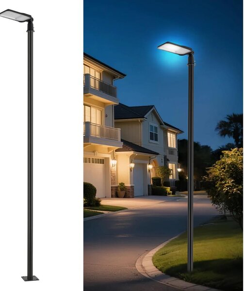 Brilagi-LED Vonkajšia lampa so stĺpom a kl. 4 m URBANLIGHT LED/100W/230V čierna IP65