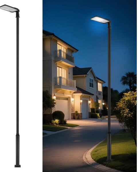 Brilagi-LED Vonkajšia lampa so stĺpom a káblom 5 m URBANLIGHT LED/200W/230V čierna IP65