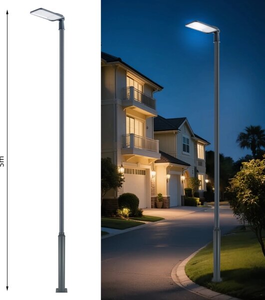 Brilagi-LED vonkajšia lampa so stĺpom a káblom 5 m URBANLIGHT LED/200W/230V antracit IP65