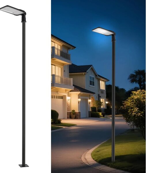 Brilagi-LED Vonkajšia lampa so stĺpom a 4 m káblom URBANLIGHT LED/200W/230V čierna IP65